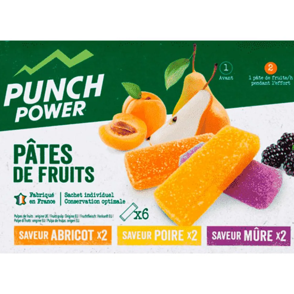 Barre Energétique Punch Power Pâtes De Fruits Energétiques x6 Multifruits