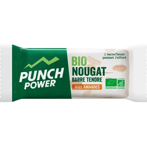 Barre Energétique Punch Power Bio Nougat 30 g. Miel Amande
