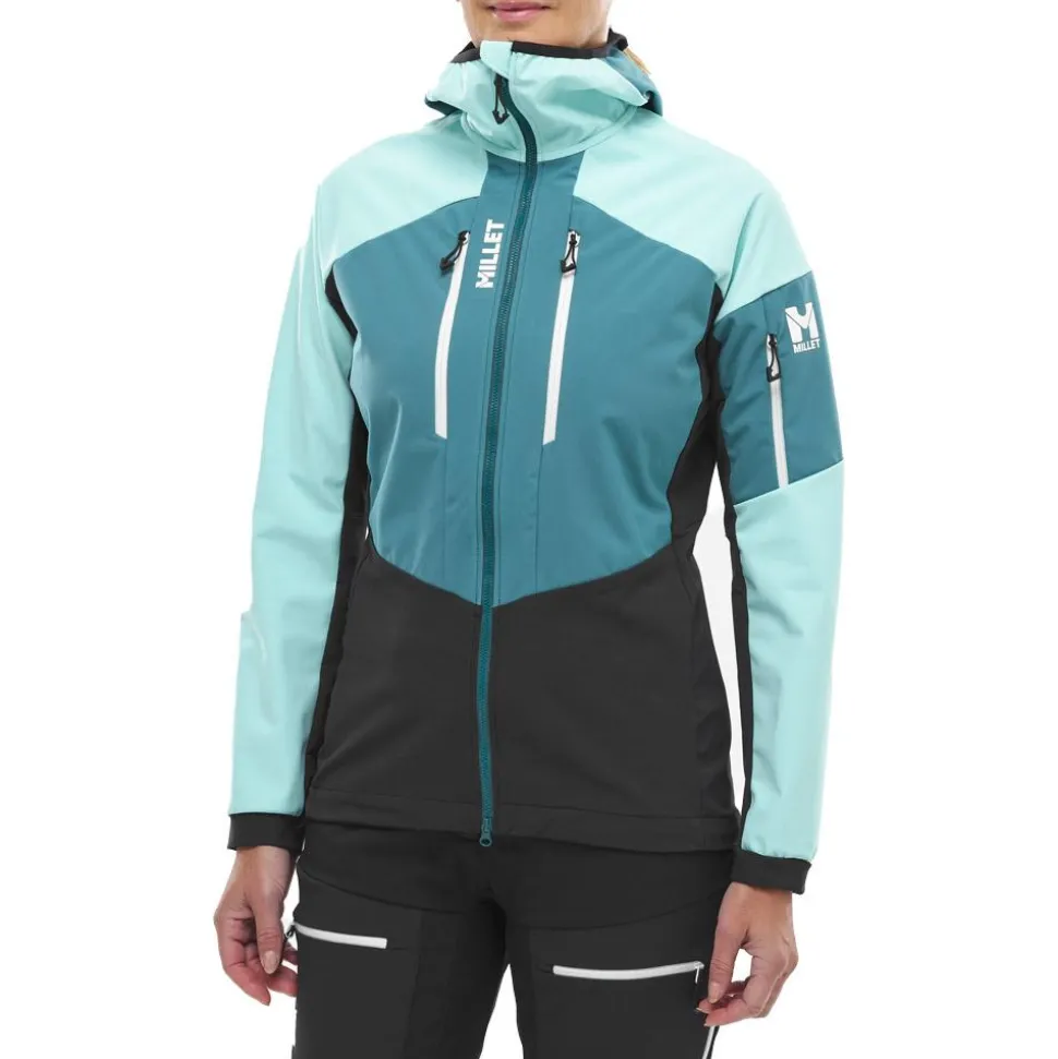 Blouson Ski Millet White Shield Jkt W Black Aruba