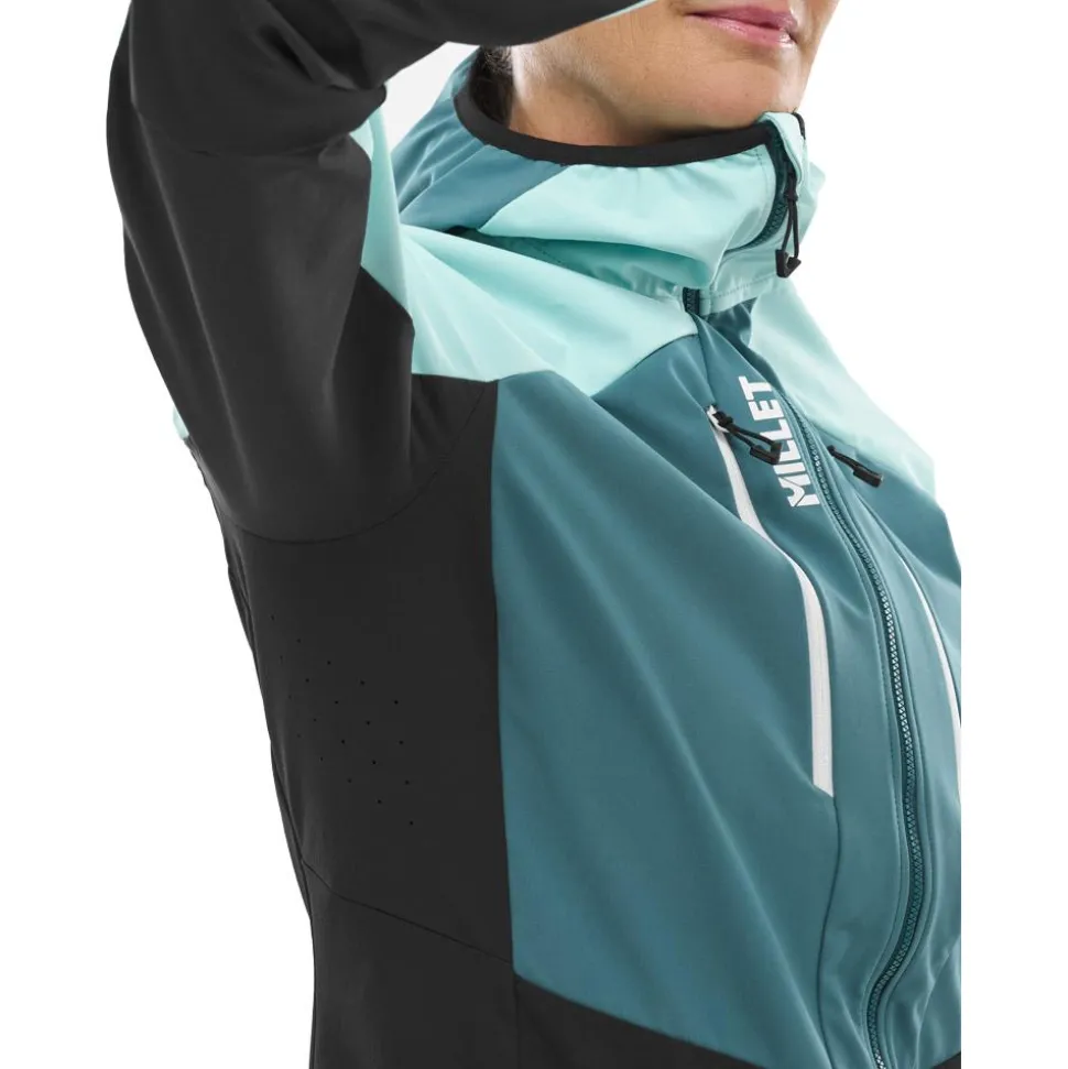 Blouson Ski Millet White Shield Jkt W Black Aruba