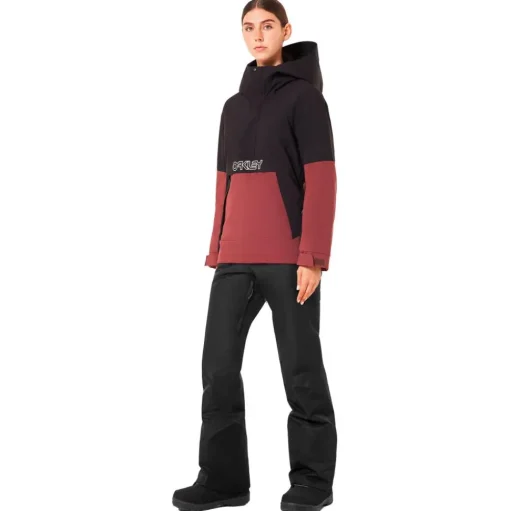 Blouson Ski Oakley W Tnp Tbt Insulated Anorak Blackout Grenache