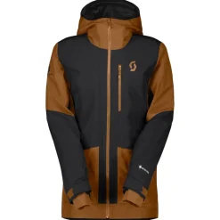 Blouson Ski Scott M's Vertic Gtx 2L Jacket Black Bread Brown