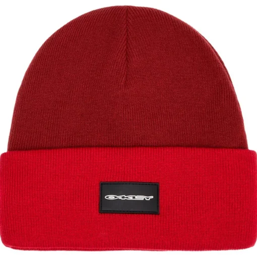 Bonnet Oakley Tc Stretch Logo Beanie Red Line Iron Red