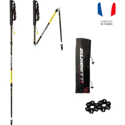 Bâton Guidetti Platinium Aero Carbone Perf Noir Jaune