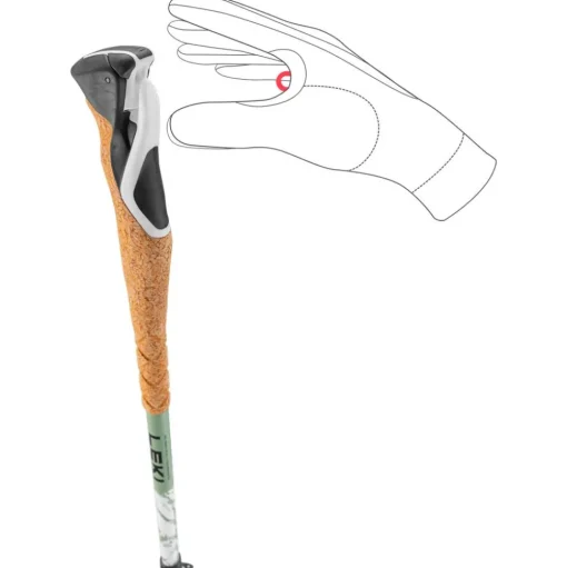 Bâton Leki Cross Trail Lite Carbon 100-135 cm White Envy Black