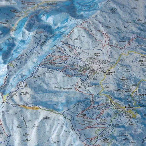 Carte 3D Deniveles Domaines Les Sybelles