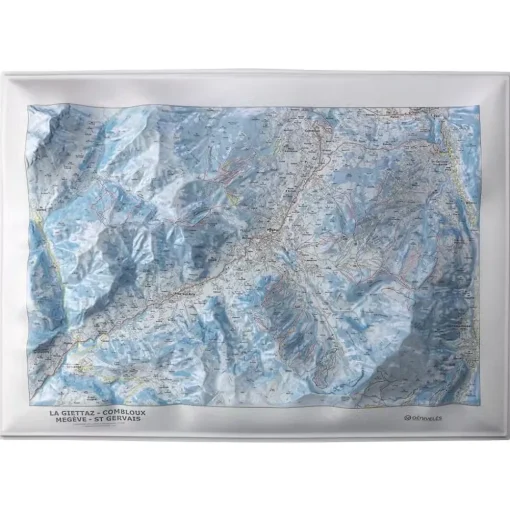 Carte 3D Deniveles Domaine Megeve - Saint-Gervais - Combloux