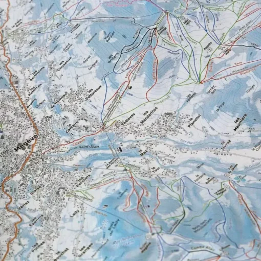 Carte 3D Deniveles Domaine Megeve - Saint-Gervais - Combloux
