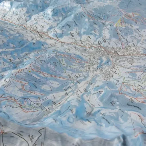 Carte 3D Deniveles Domaine Megeve - Saint-Gervais - Combloux