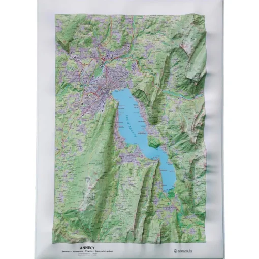 Carte 3D Deniveles Lac d'Annecy