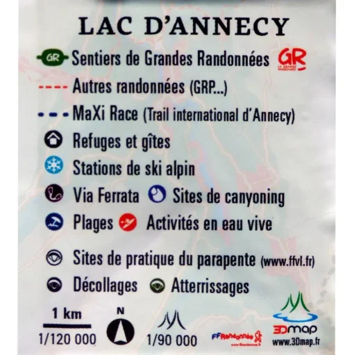 Carte 3D 3DMAP Le Lac D'annecy