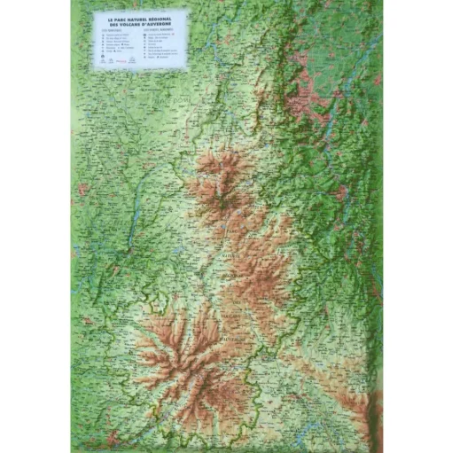 Carte 3D 3DMAP Le Parc Naturel Régional des Volcans d'Auvergne