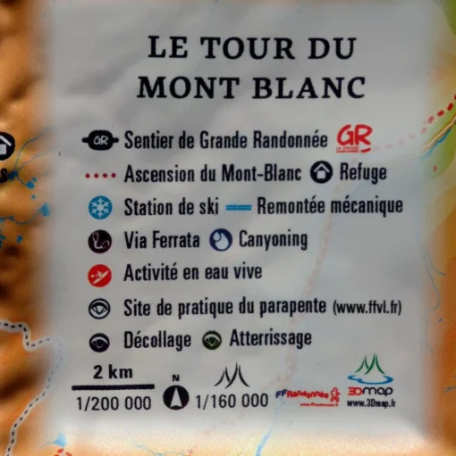Carte 3D 3DMAP Le Tour Du Mont-Blanc
