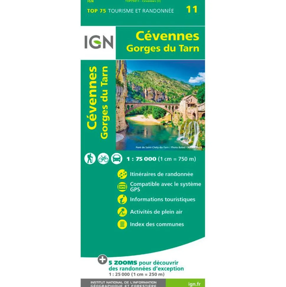 Carte IGN Cevennes Gorges du Tarn
