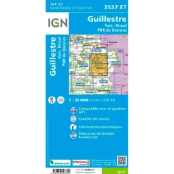 Carte IGN 3537ET Guillestre, Vars, Risoul, PNR du Queyras