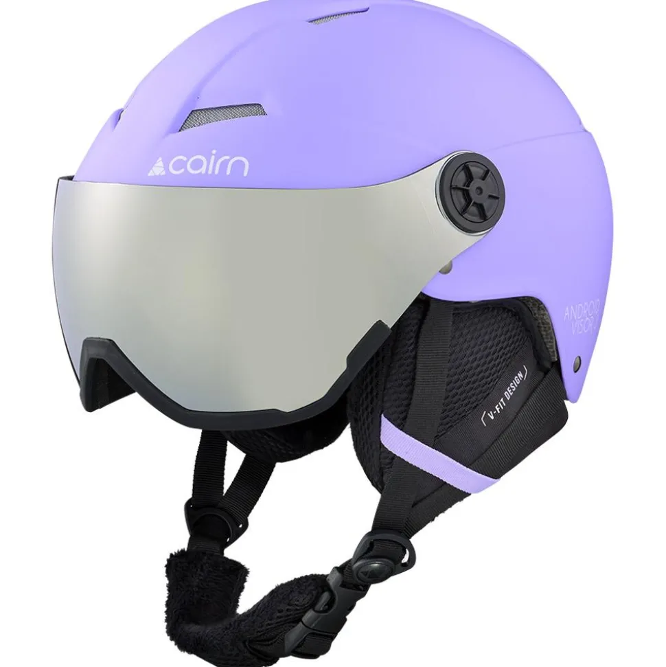 Casque visière Cairn Android Visor Junior Mat Lilac