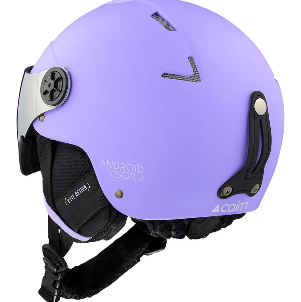 Casque visière Cairn Android Visor Junior Mat Lilac