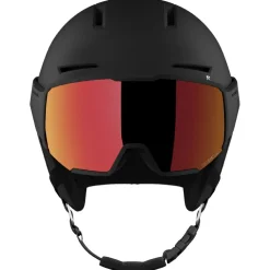 Casque visière Salomon Osmo Pro Black Sigma Photo Poppy Red