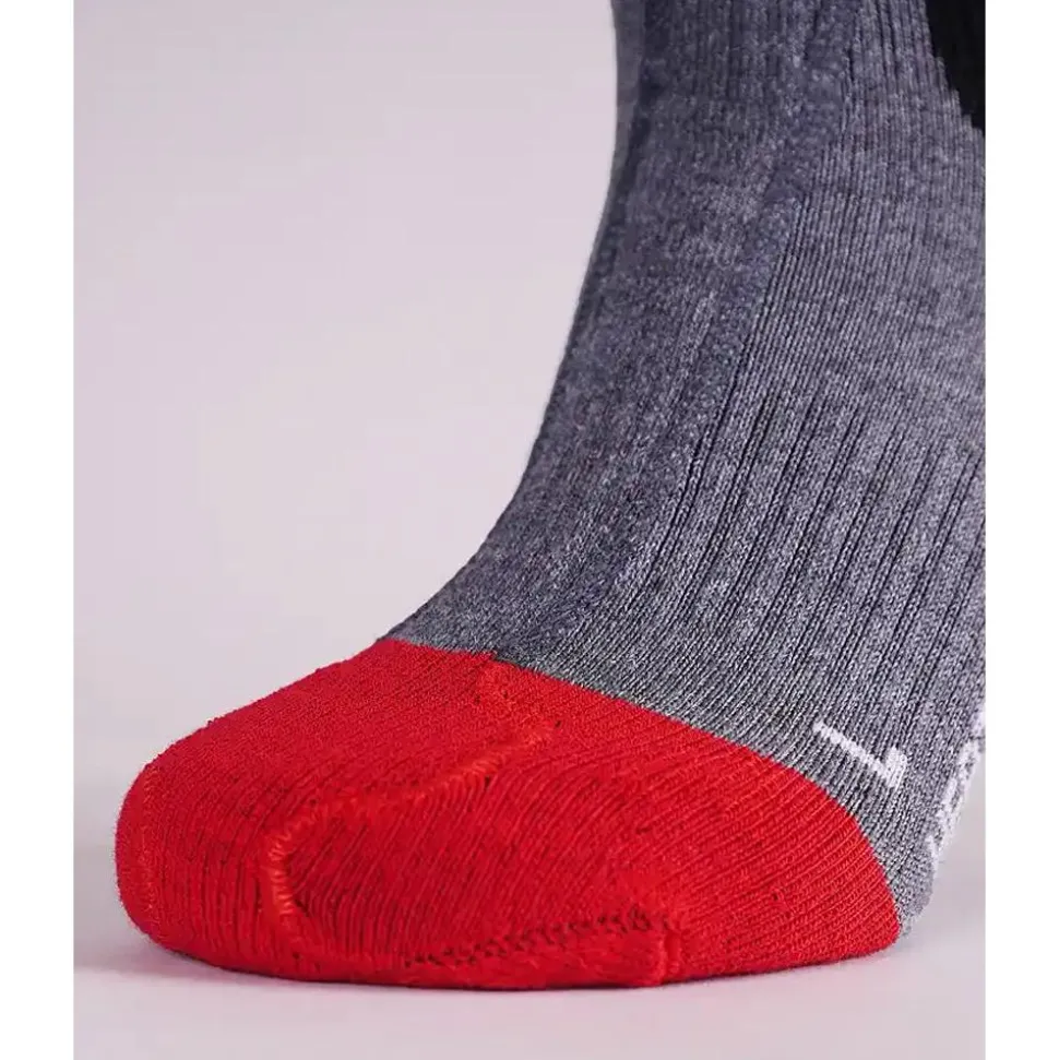 Chauffage pied Lenz Heat Sock 5.1 Toe Cap Slim Fit Gris Rouge