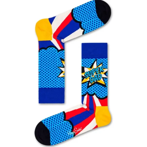 Chaussettes Happy Socks Super Mom & Dad Bleu