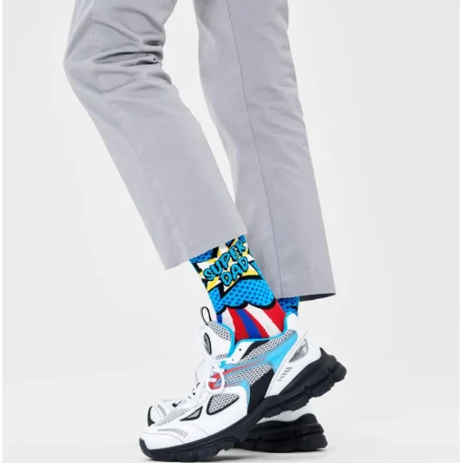 Chaussettes Happy Socks Super Mom & Dad Bleu