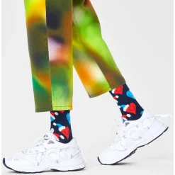 Chaussettes Happy Socks Santa Love Smiley Bleu Foncé