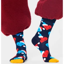 Chaussettes Happy Socks Santa Love Smiley Bleu Foncé
