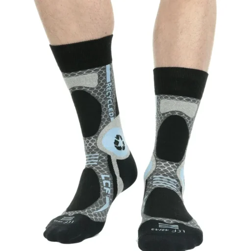 Chaussettes La Chaussette de France Rando Recycled Gris Bleu