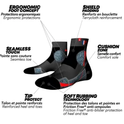 Chaussettes Monnet Mid Expert Rouge