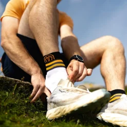 Chaussettes Sidas Run Anatomic Light Ankle White Black