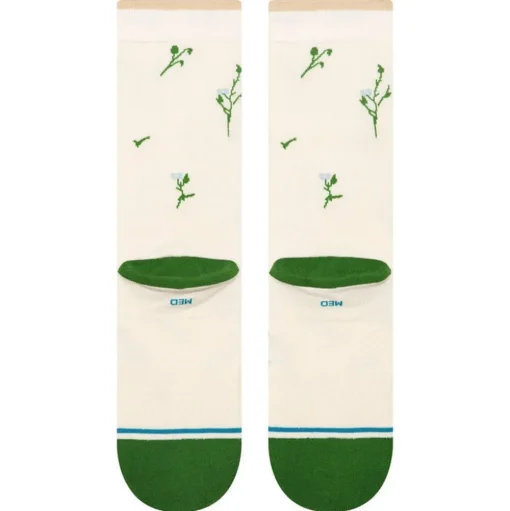 Chaussettes Stance Florals Socks Wildflower Crew Ivory
