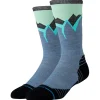Chaussettes Stance Perf Run Wool Crew Light Cushion Sock Icy Mountain Indigo