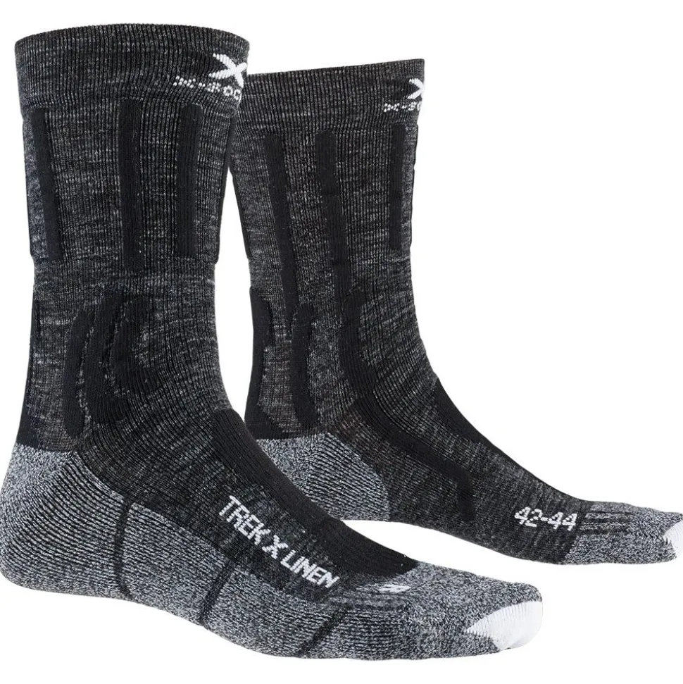 Chaussettes X Socks Trek X Linen Dolomite Grey Melange Opal Black