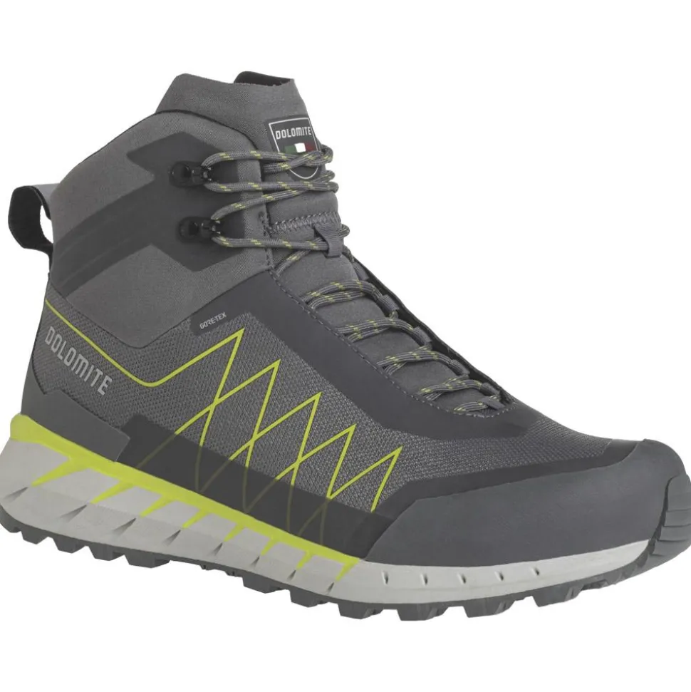 Chaussures de randonnée Dolomite Croda Nera Hi Gore-Tex Gunmetal Grey Lime Green