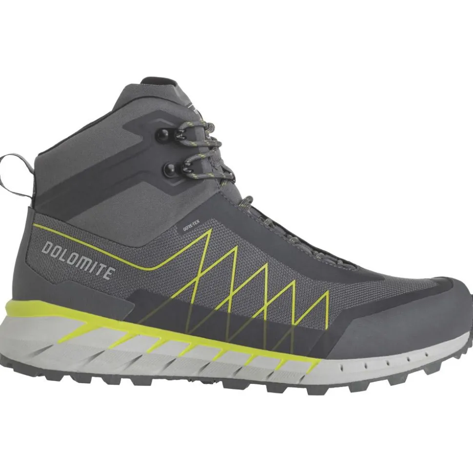Chaussures de randonnée Dolomite Croda Nera Hi Gore-Tex Gunmetal Grey Lime Green