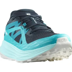 Chaussures de trail Salomon Ultra Flow W Carbon Peacock Blue White