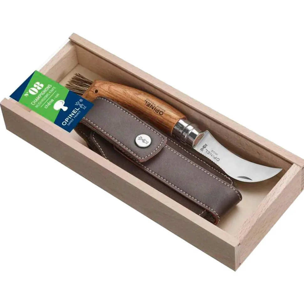 Couteaux Opinel Plumier Champignons 8 Vri + Etui Brown