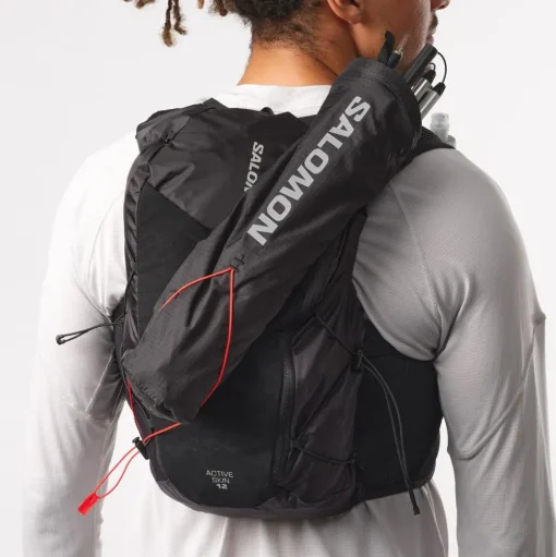 Gilet Trail Salomon Active Skin 12 Set Black Metal