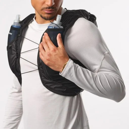 Gilet Trail Salomon Active Skin 12 Set Black Metal