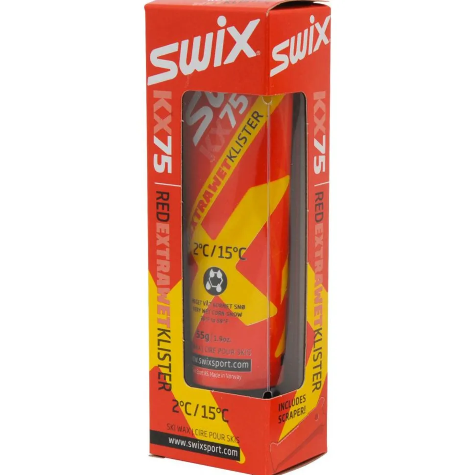 Klister Swix KX75 Red Extra Wet Klister 2C/15C