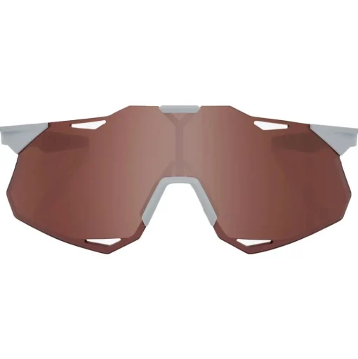 Lunettes de soleil 100% Hypercraft Xs Matte Stone Grey Hiper Crimson Silver Mirror Lens
