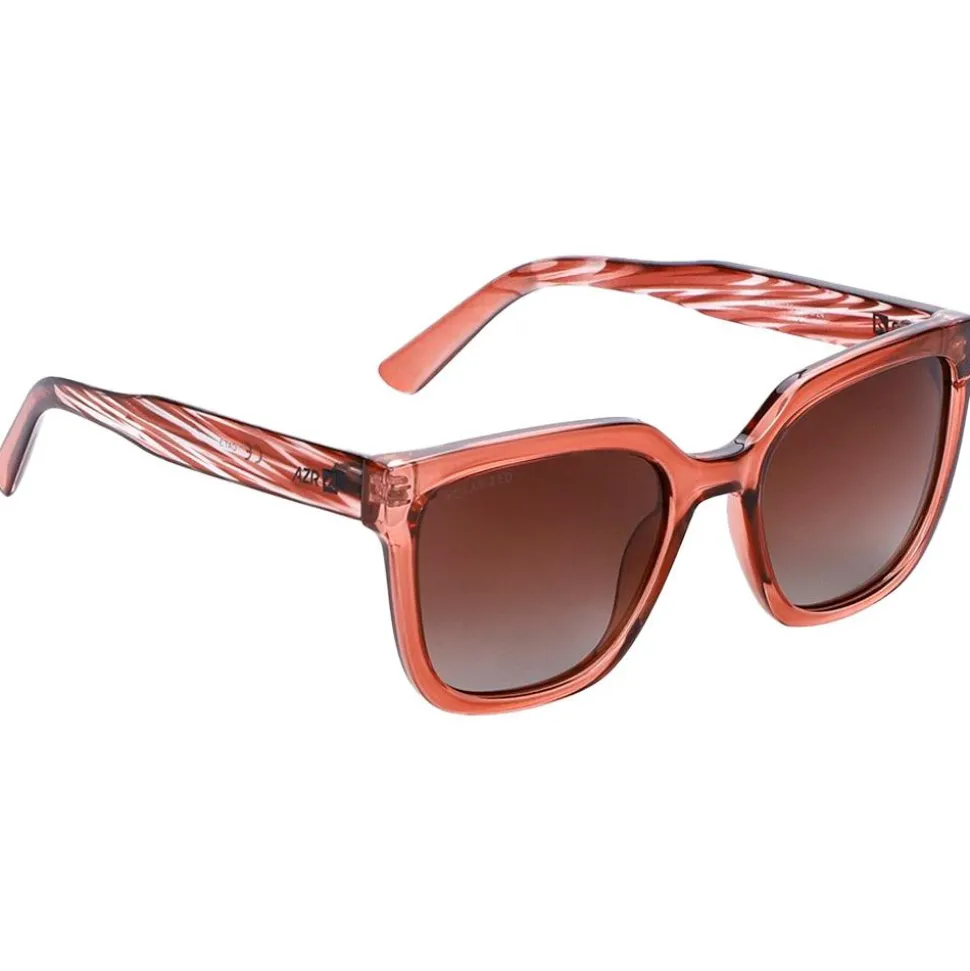 Lunettes de soleil AZR Kate Crystal Rose Vernie Polarisant Gris Dégradé