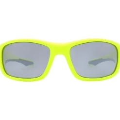 Lunettes de soleil AZR Nouméa Jaune Fluo Gris Miroir Polarized