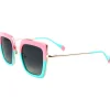 Lunettes de soleil Binocle Eyewear Veronika Shiny Gold Pastel Blue Pink Gradient Grey Polarized