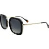 Lunettes de soleil Binocle Eyewear Diana Shiny Gold Black Gradient Grey Polarized