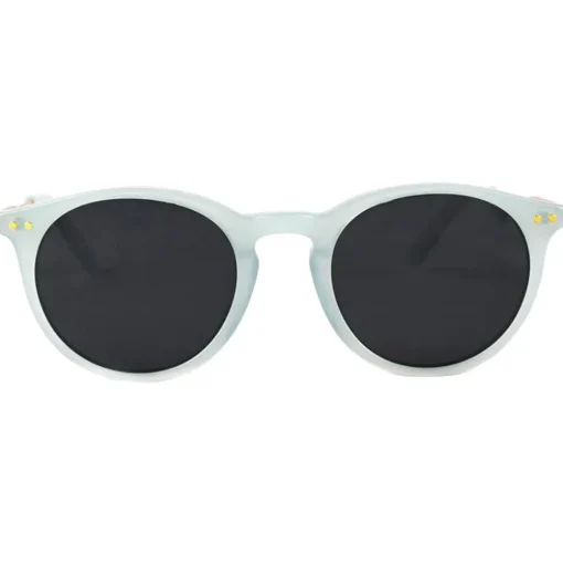 Lunettes de soleil Binocle Eyewear California Metal Menthe Or Brillant Grey Polarized