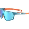 Lunettes de soleil Cebe S'Trace Atlantic Blue Orange Matte Zone Blue Light Grey Cat.3 Blue