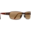 Lunettes de soleil Maui Jim Black Coral Bronze Mat Bronze Hcl Mineral Superthin