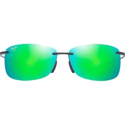 Lunettes de soleil Maui Jim Akau Matte Black Mauipure Lt Mauigreen