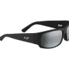 Lunettes de soleil Maui Jim World Cup Noir Mat Caoutchouc Gris Neutre Mineral ST Bidégradé